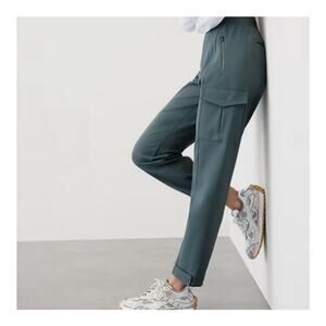 Athleta Endless High Rise Cargo Pant  Eden (Blue-Green) size 2P